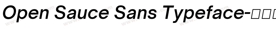 Open Sauce Sans Typeface字体转换